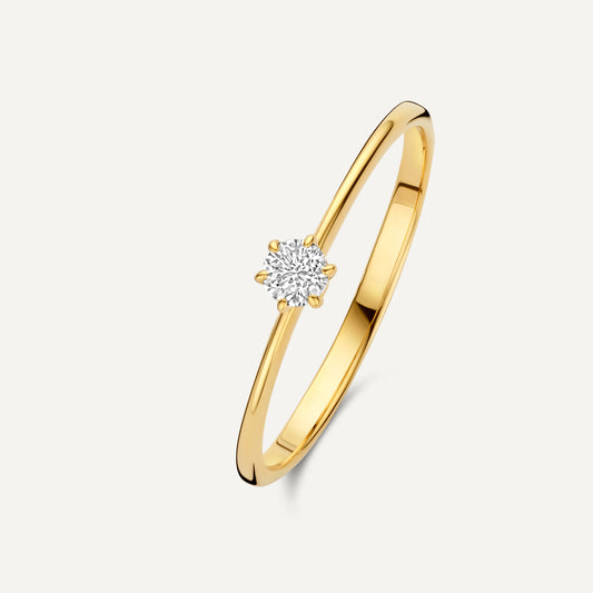 Six Prong Diamond Solitary Ring (0.10 ct)