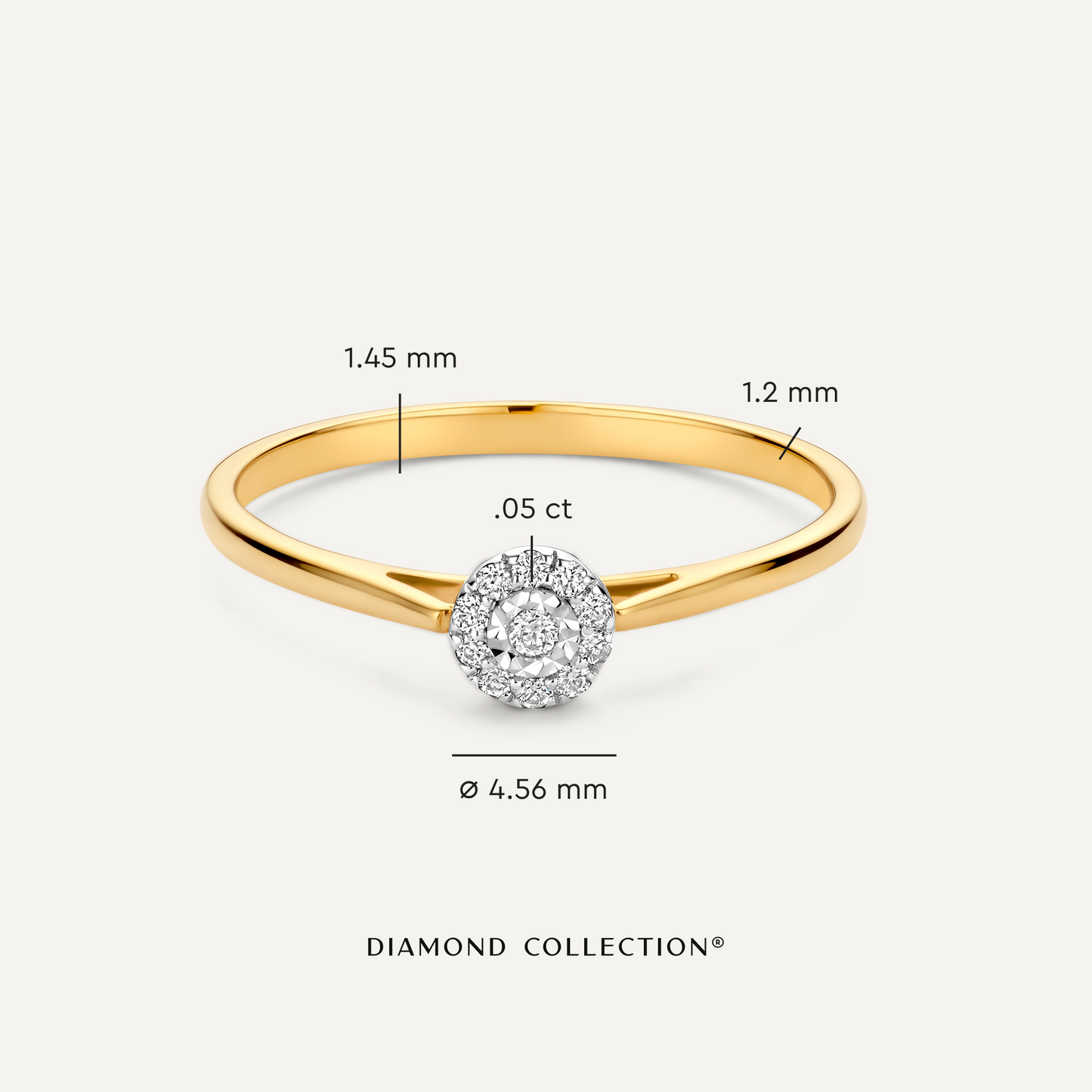 Diamond Halo Ring (0.05 ct)