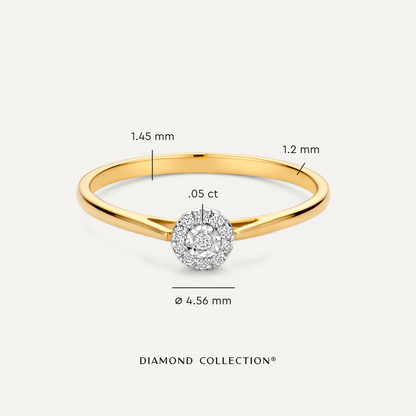 Diamond Halo Ring (0.05 ct)