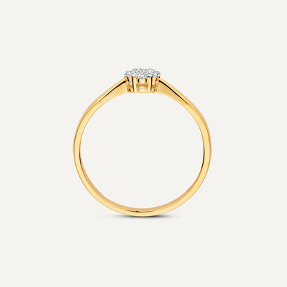 Diamond Cluster Tapered Ring (0.13 ct)