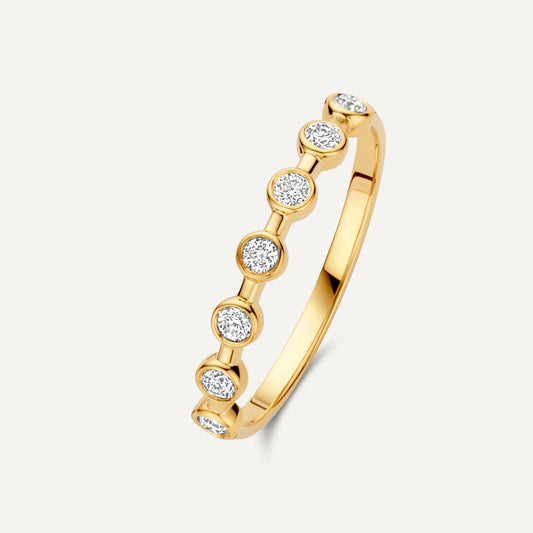 Bezel Set Diamond Band Ring (0.18 ct)