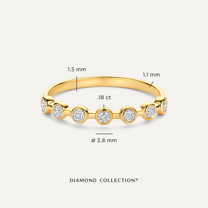 Bezel Set Diamond Band Ring (0.18 ct)