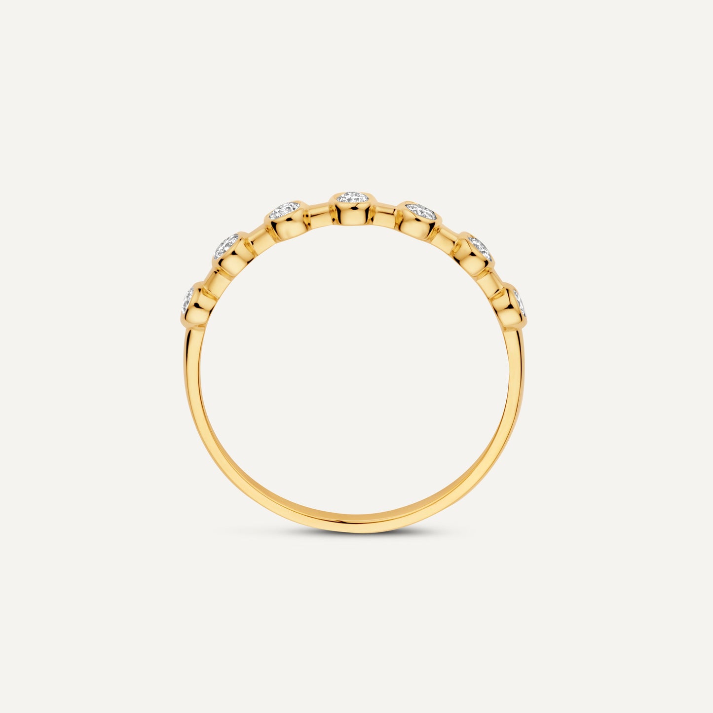 Bezel Set Diamond Band Ring (0.18 ct)