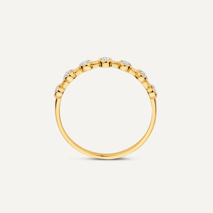 Bezel Set Diamond Band Ring (0.18 ct)