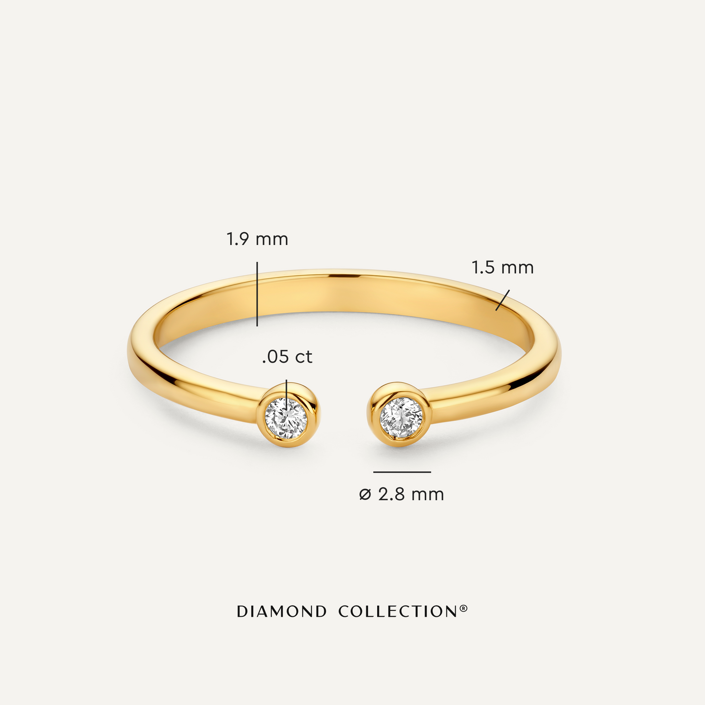 Diamond Open Stacker Ring (0.05 ct)