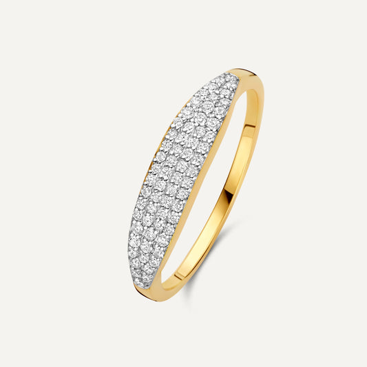Pav¨¦ Diamond Signet Ring (0.18 ct)