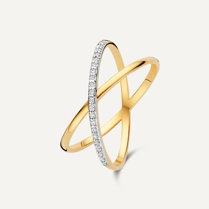 Diamond X Ring (0.06 ct)