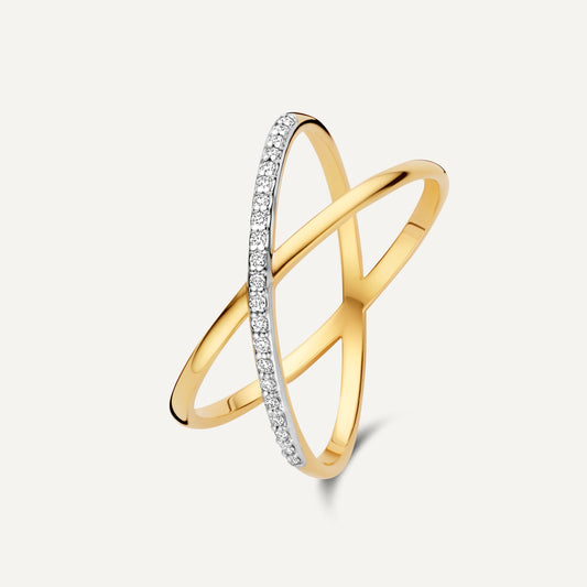 Diamond X Ring (0.06 ct)