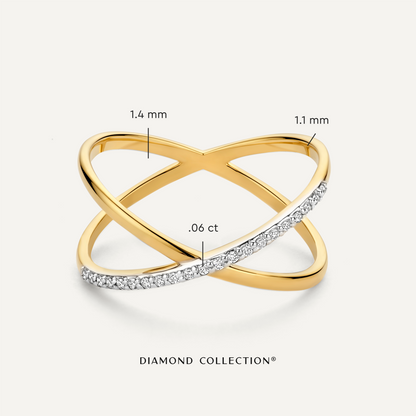 Diamond X Ring (0.06 ct)