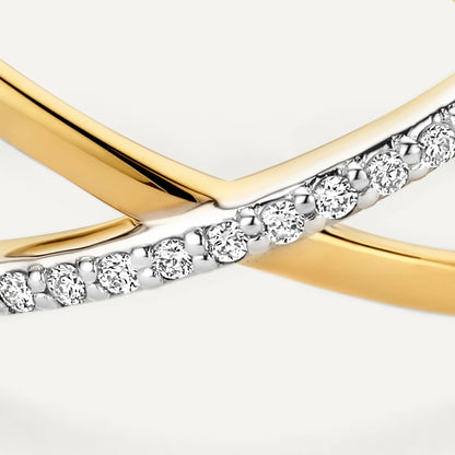Diamond X Ring (0.06 ct)