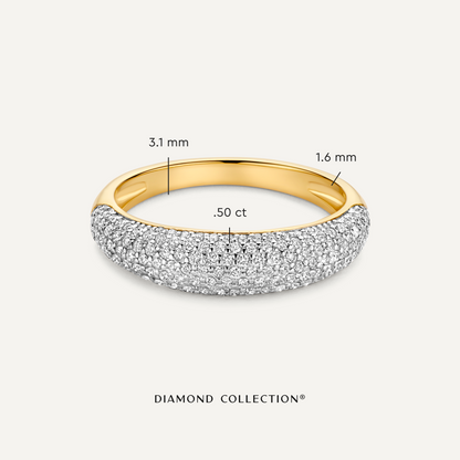 Pav¨¦ Diamond Dome Ring (0.50 ct)