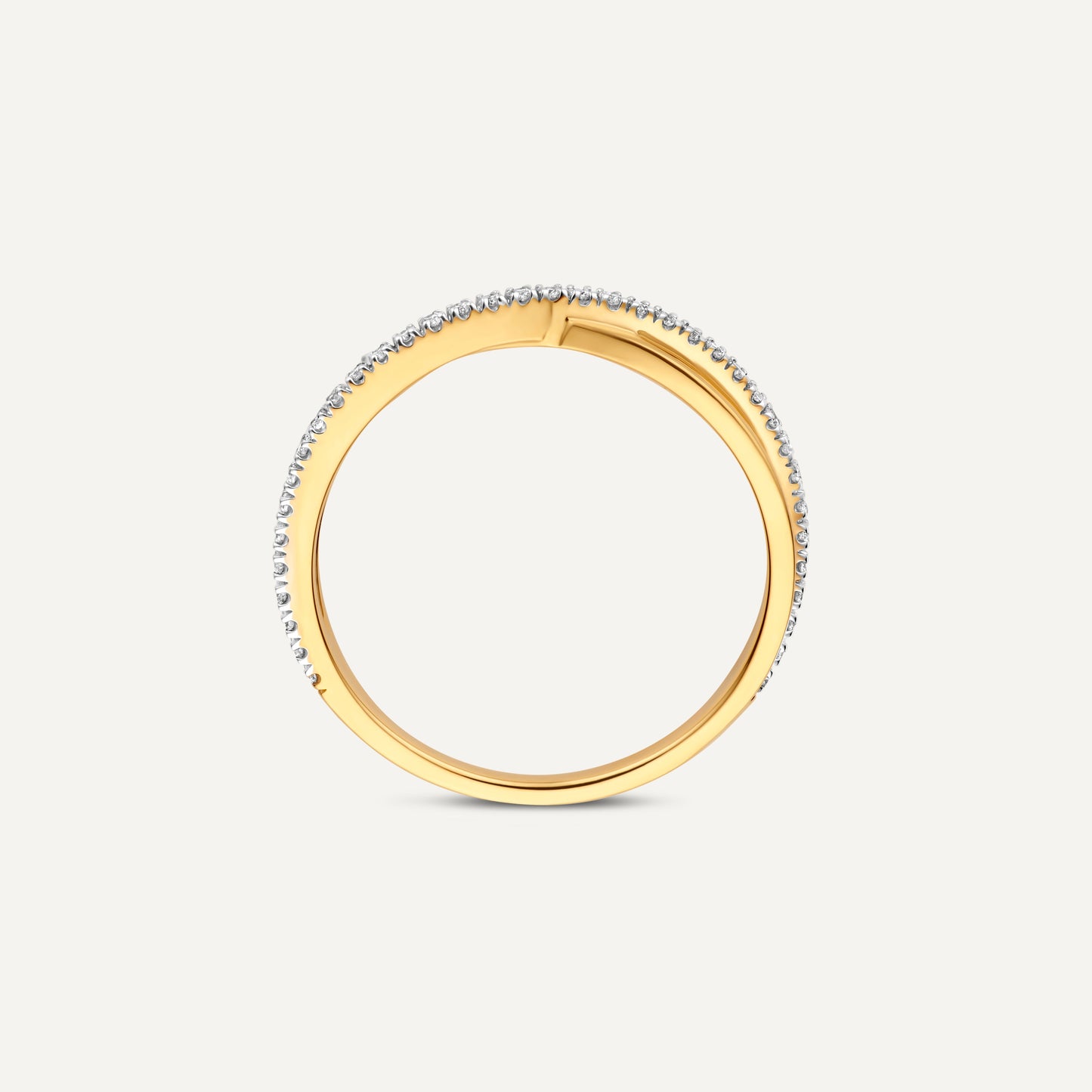 Diamond Crossover Ring (0.14 ct)
