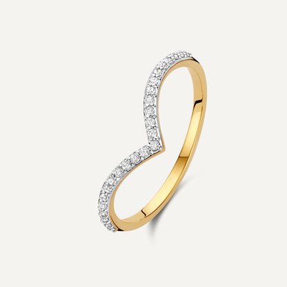 Diamond Wishbone Ring (0.11 ct)