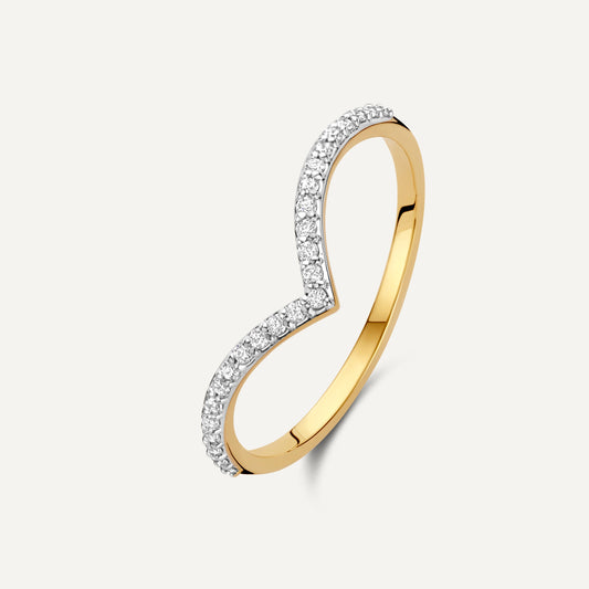 Diamond Wishbone Ring (0.11 ct)