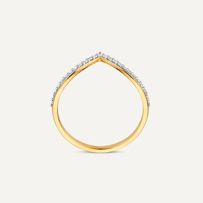 Diamond Wishbone Ring (0.11 ct)