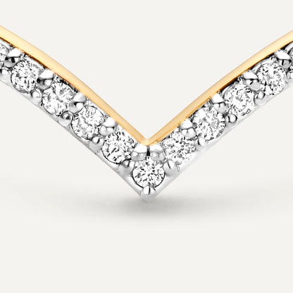 Diamond Wishbone Ring (0.11 ct)