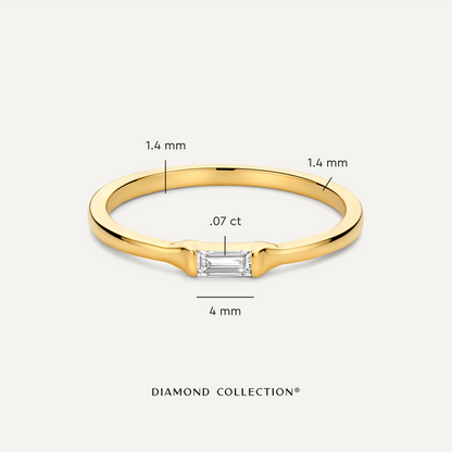 Baguette Cut Diamond Ring (0.07 ct)
