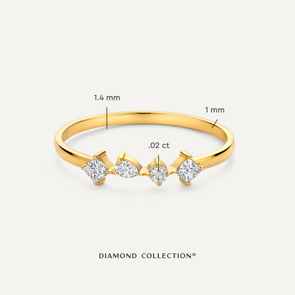 Dazzling Diamond Statement Ring (0.02 ct)