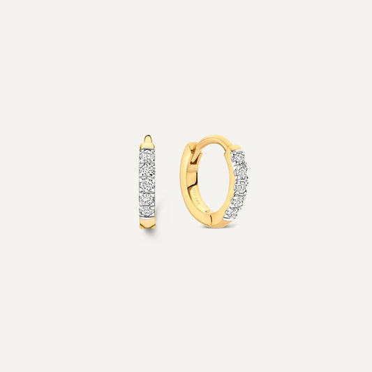 Pav¨¦ Diamond Mini Huggie Hoops (8mm) (0.05 ct)