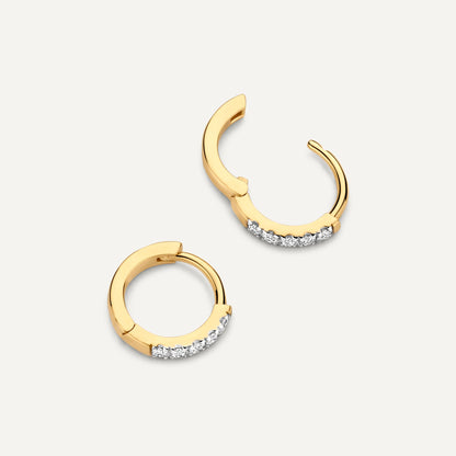 Pav¨¦ Diamond Mini Huggie Hoops (8mm) (0.05 ct)