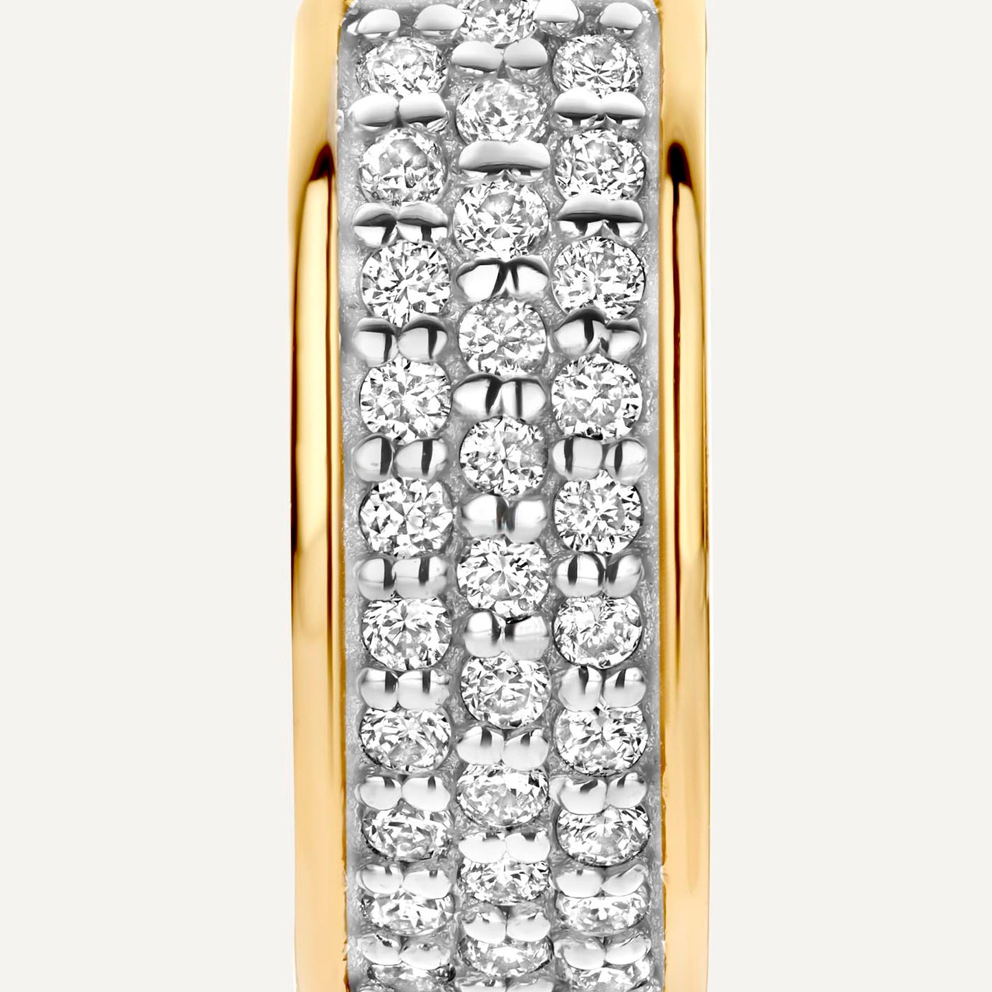 Pav¨¦ Diamond Bold Huggie Hoops (12mm) (0.16 ct)