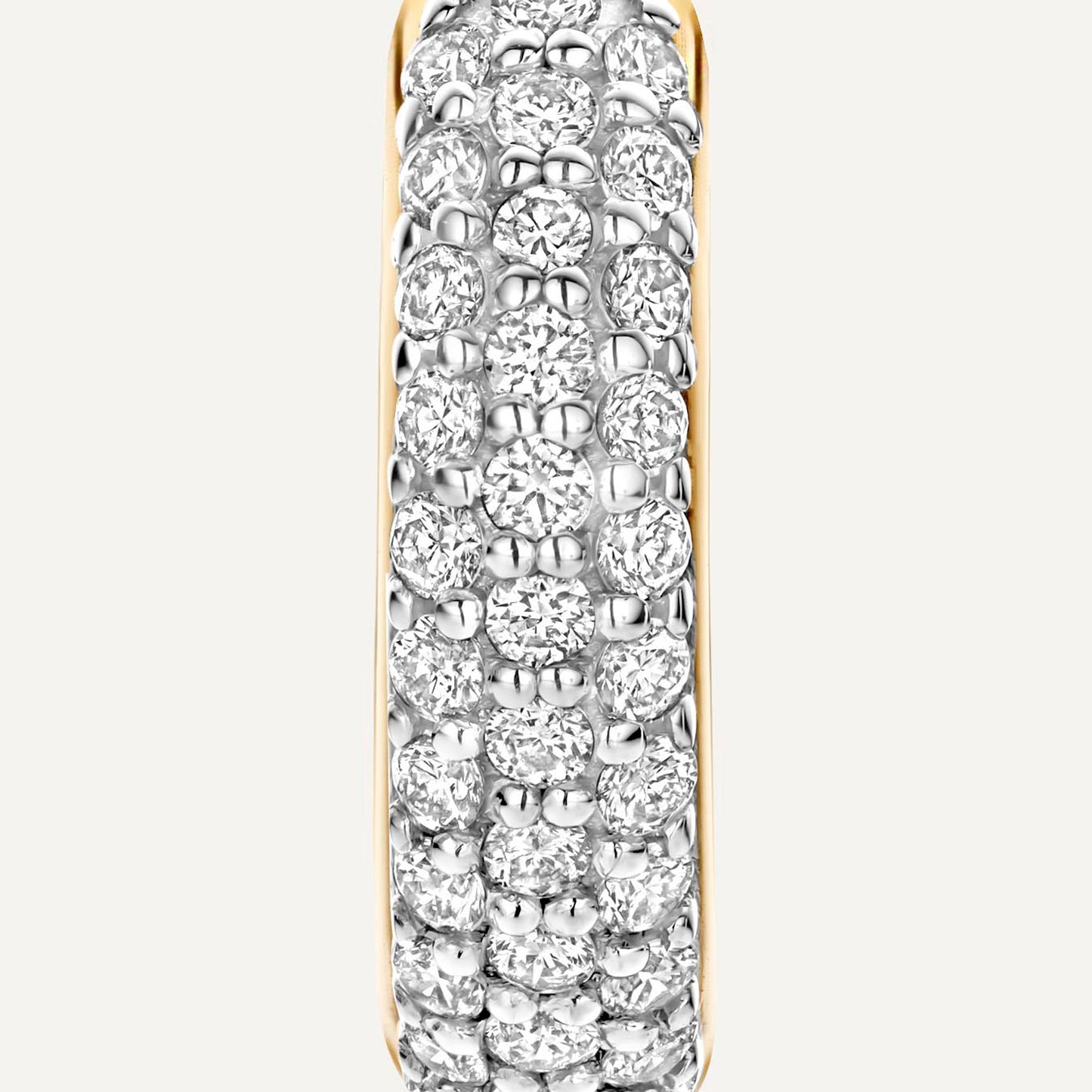 Pav¨¦ Diamond Curved Huggie Hoops (12mm) (0.22 ct)