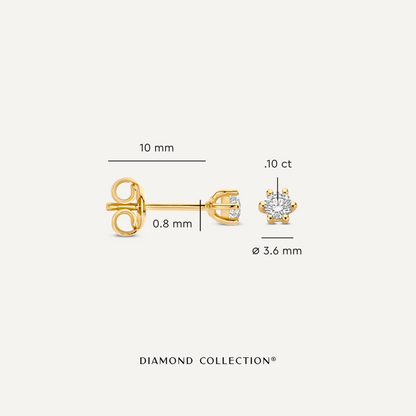 Six Prong Diamond Studs (0.20 ct)