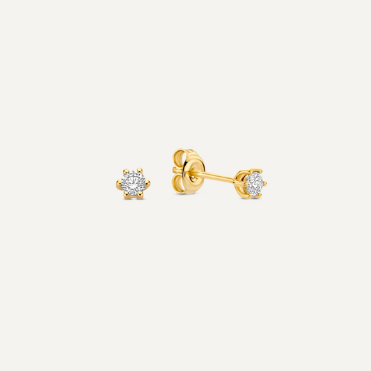 Six Prong Diamond Studs (0.20 ct)