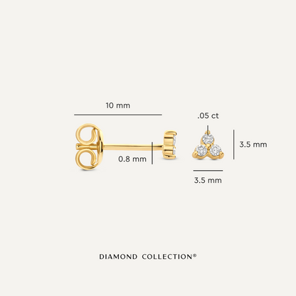 Mini Diamond Lotus Studs (0.06 ct)
