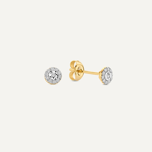 Diamond Halo Studs (0.06 ct)