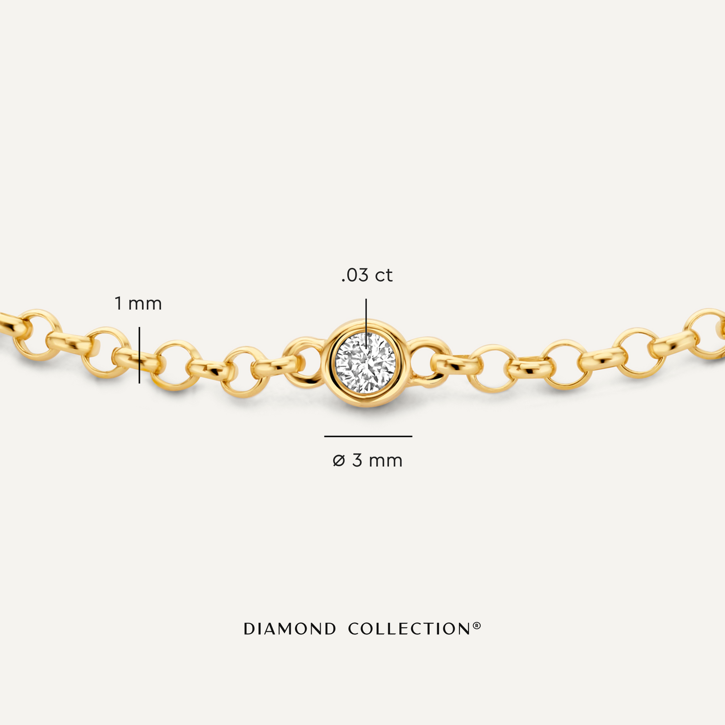 Satellite Bezel Set Diamond Bracelet (0.09 ct)