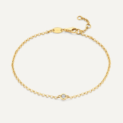 Bold Bezel Set Diamond Bracelet (0.05 ct)