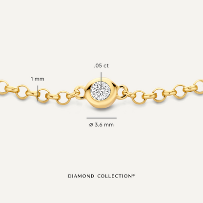 Bold Bezel Set Diamond Bracelet (0.05 ct)