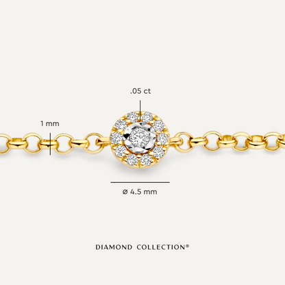 Diamond Halo Bracelet (0.05 ct)