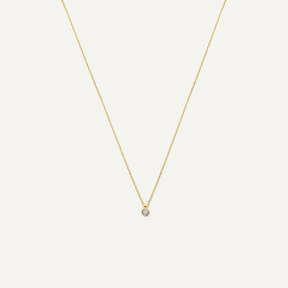 Bezel Set Diamond Linked Pendant Necklace (0.02 ct)