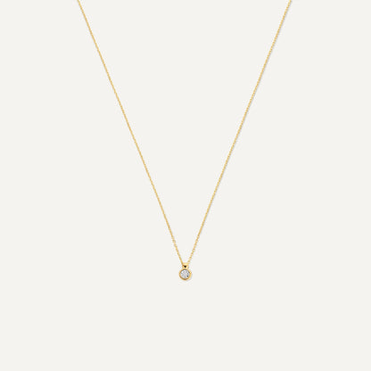 Bezel Set Diamond Linked Pendant Necklace (0.03 ct)