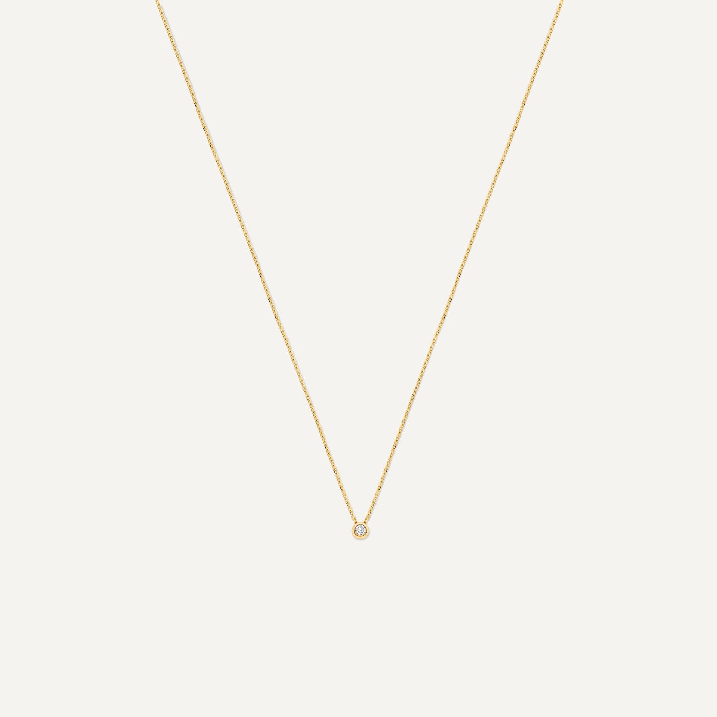Bold Bezel Set Diamond Pendant Necklace (0.05 ct)