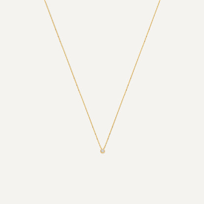 Bold Bezel Set Diamond Pendant Necklace (0.05 ct)