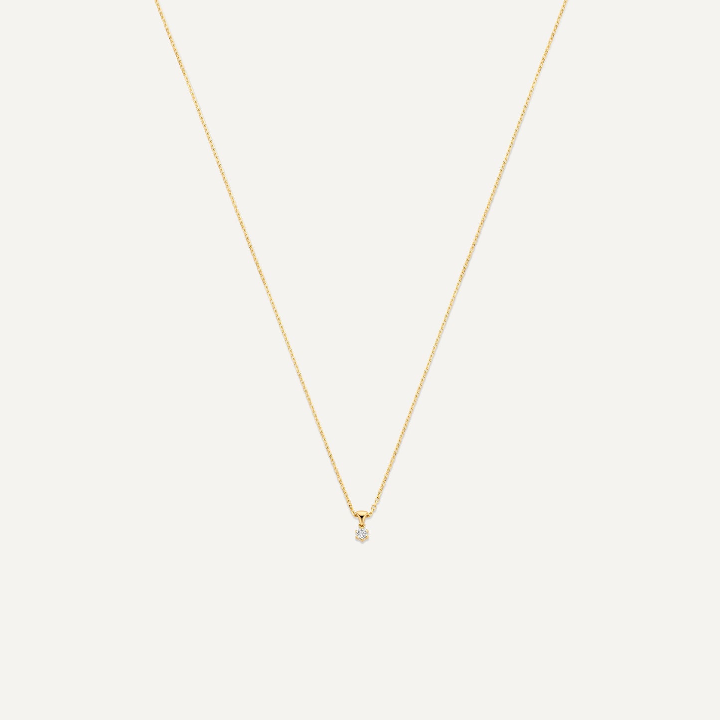 Six Prong Diamond Linked Pendant Necklace (0.05 ct)