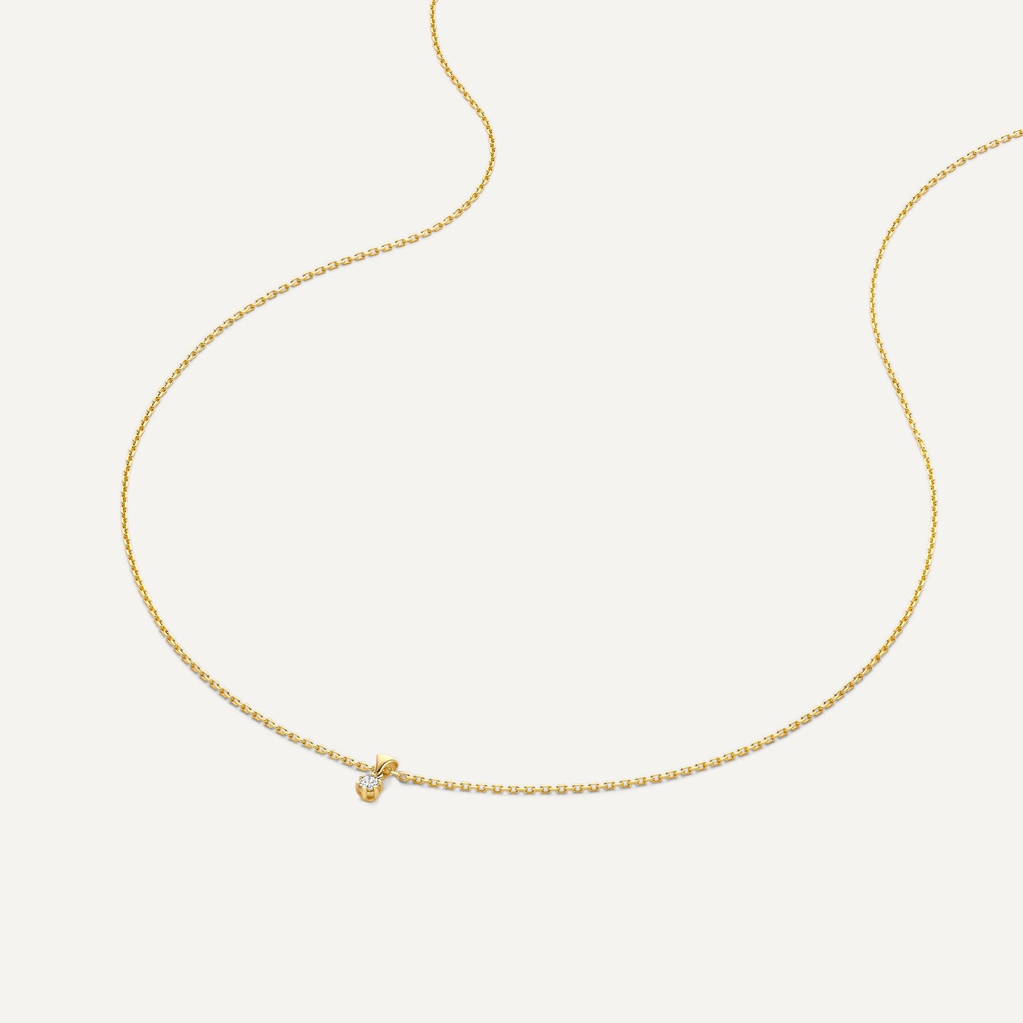 Six Prong Diamond Linked Pendant Necklace (0.05 ct)