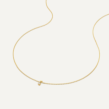 Six Prong Diamond Linked Pendant Necklace (0.05 ct)