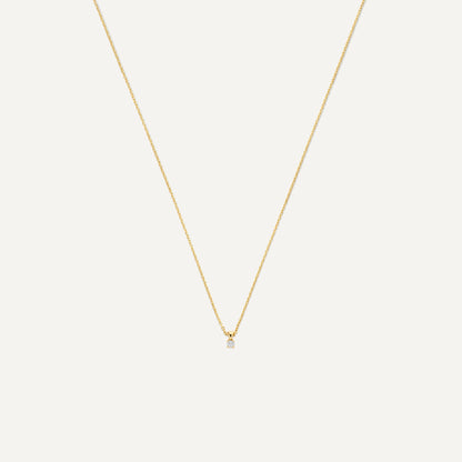 Four Prong Diamond Linked Pendant Necklace (0.05 ct)