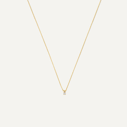 Four Prong Diamond Linked Pendant Necklace (0.08 ct)