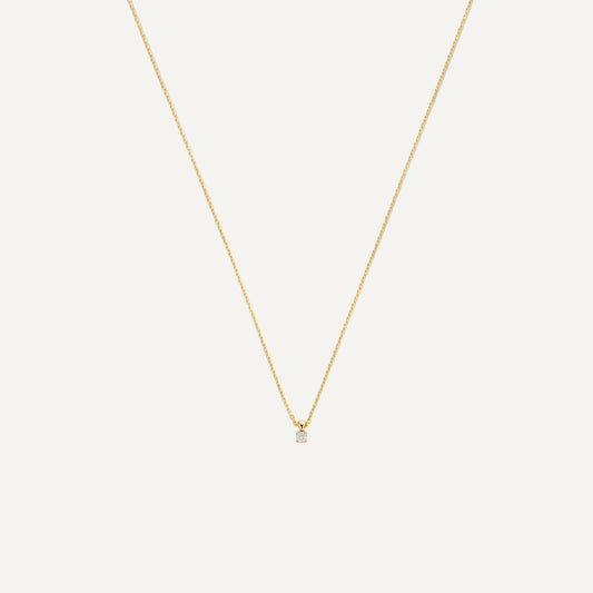 Four Prong Diamond Linked Pendant Necklace (0.08 ct)