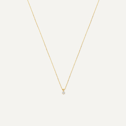 Six Prong Diamond Linked Pendant Necklace (0.10 ct)