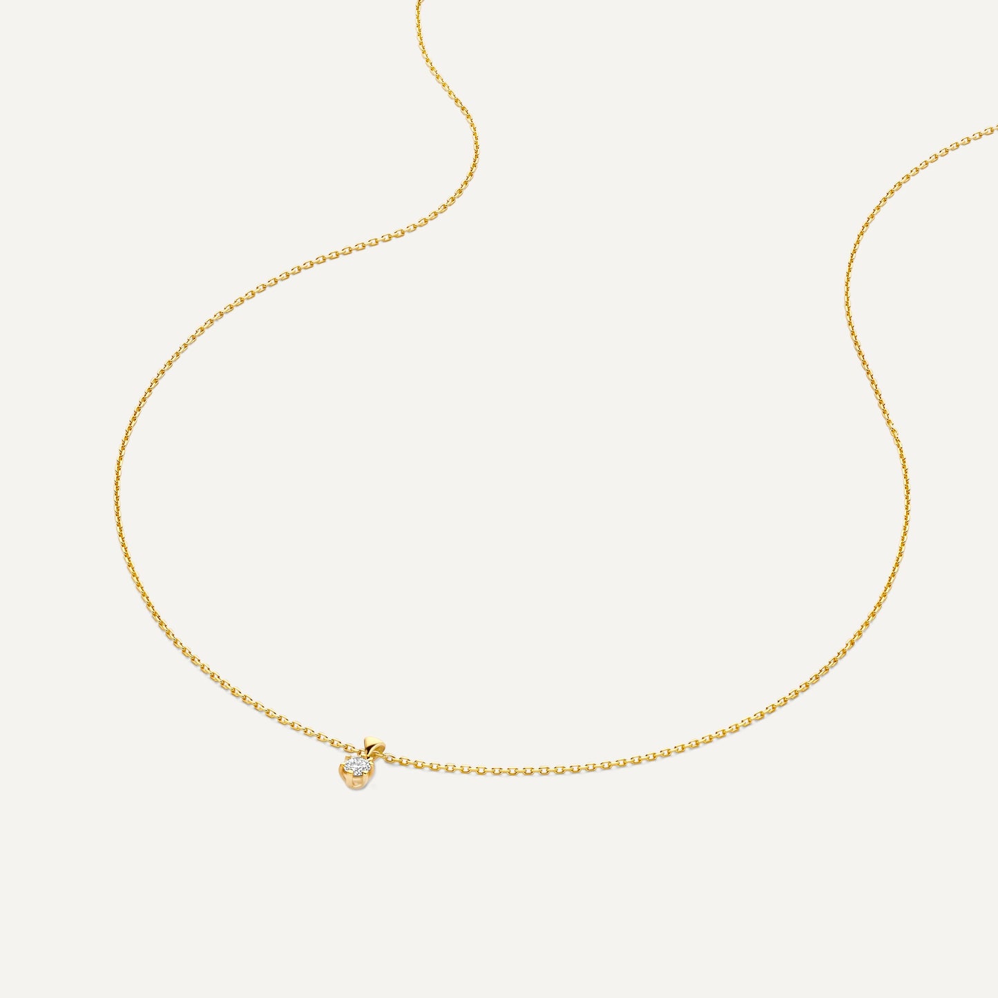 Six Prong Diamond Linked Pendant Necklace (0.10 ct)