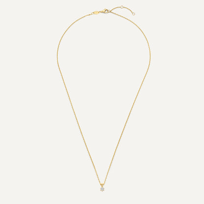 Six Prong Diamond Linked Pendant Necklace (0.10 ct)