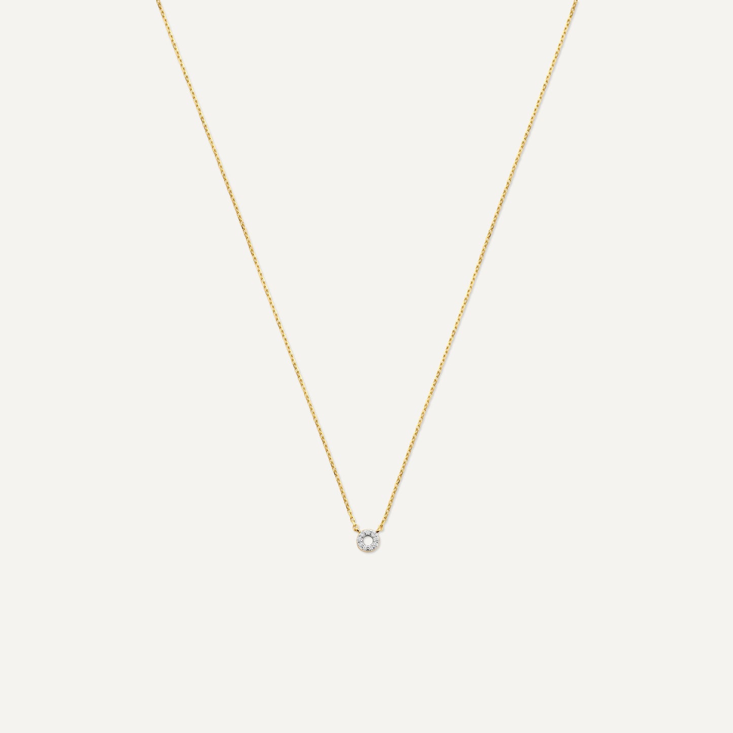 Diamond Open Halo Pendant Necklace (0.05 ct)