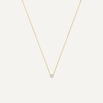 Diamond Open Halo Pendant Necklace (0.05 ct)