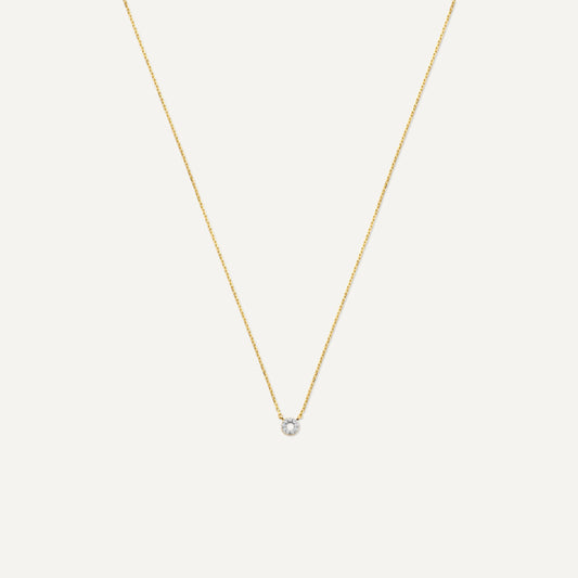 Diamond Open Halo Pendant Necklace (0.05 ct)